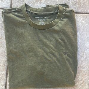 American Eagle Outfitters Green Crew Neck Short Sleeve Tee